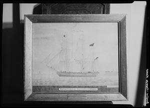 Ship painting, Allan Forbes House, Boston