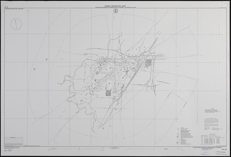 Airport obstruction chart OC 84, Cleveland-Hopkins International Airport, Cleveland, Ohio