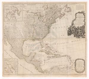 A new map of North America; with the West India Islands