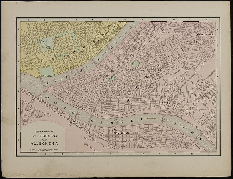 Main portion of Pittsburg and Allegheny ; township map, vicinity of Pittsburgh