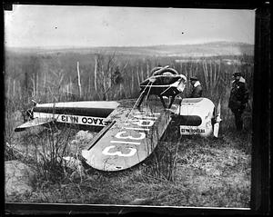 NR 1313, Texaco no. 13, upside down on the ground