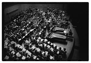 Recording "La Mer" for Victor R.C.A., Dr. K & Boston Symphony Orchestra, also recording mch.