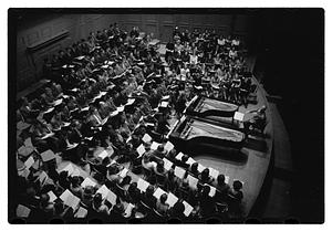 Recording "La Mer" for Victor R.C.A., Dr. K & Boston Symphony Orchestra, also recording mch.