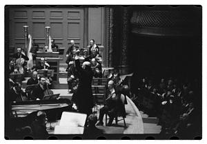 Orchestra performance, Boston Symphony Hall