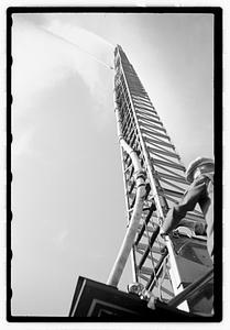 Fire truck and ladder