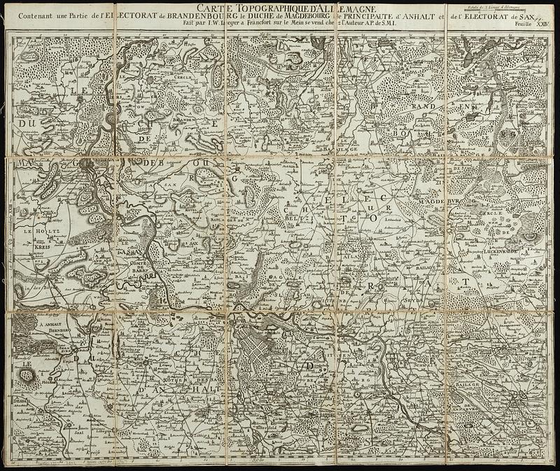 Carte topographique d'Allemagne