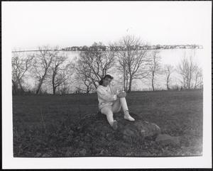 Giselle Santiago posing on a rock