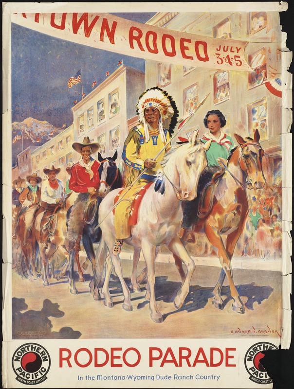 Rodeo Parade. In the Montana-Wyoming dude ranch country