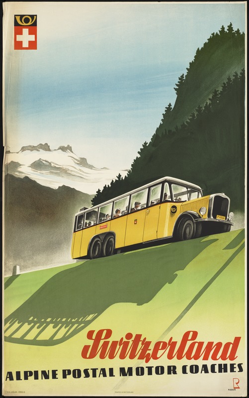 Switzerland. Alpine postal motor coaches