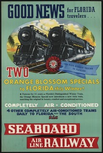 Good news for Florida travelers… Two orange blossom specials to Florida this winter!