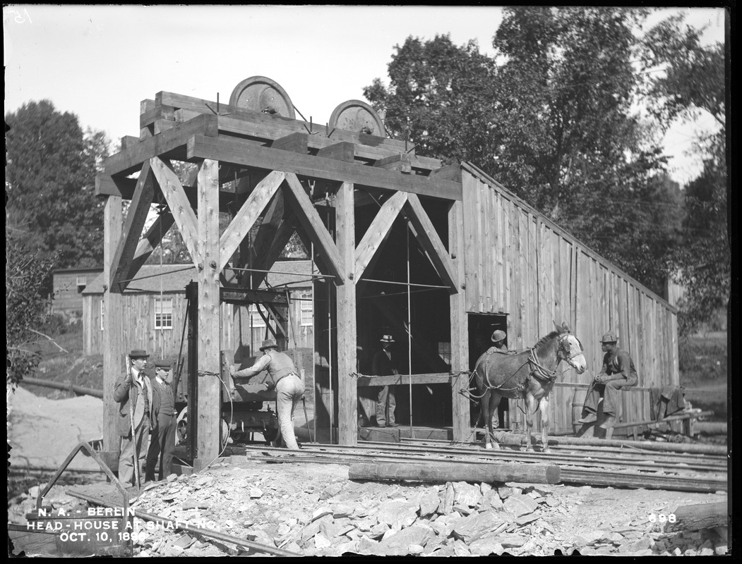 Wachusett Aqueduct, headhouse, Shaft No. 3, from the east, Berlin, Mass., Oct. 10, 1896