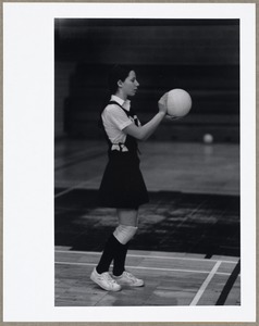 Girl serving volleyball: Martha Gallant