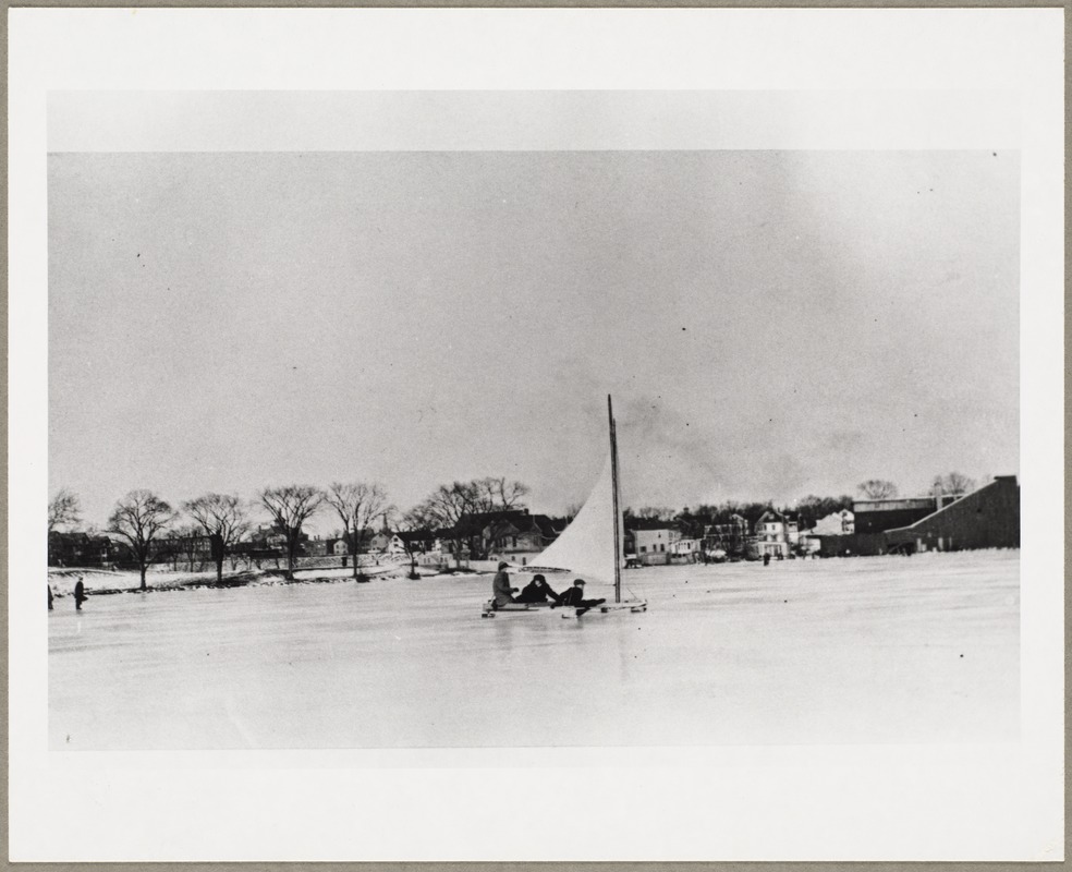 Ice boating on Spy Pond