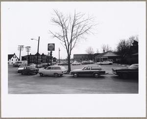 Line up for gas at the Shell Service Station, Mass. Avenue at the corner of Coleman Road during the "gas shortage" of January/February, 1974