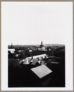 St. Agnes Roman Catholic Church (left) and the Russell School (right)