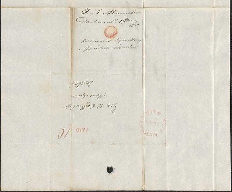 Zebedee A. Macomber to George Coffin, 19 May 1833 - Digital Commonwealth