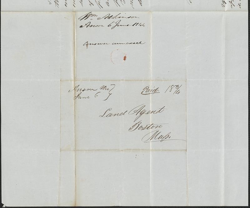 William Atkinson to George Coffin, 6 June 1844 - Digital Commonwealth