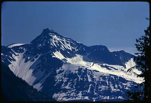 View of mountain with snow, British Columbia