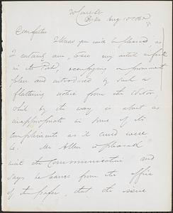 Letter from John D. Long to Zadoc Long, August 15, 1865