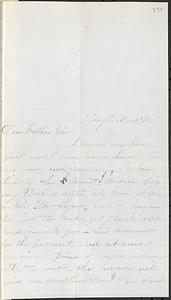 Letter from Ruth Ann B. Strout to John D. Long, October, 1871