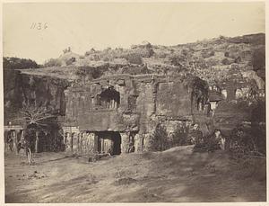Main facade and entry gate to the Kailasa temple, Cave 16, Ellora Caves, India