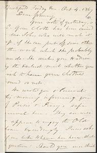 Letter from Zadoc Long to John D. Long, October 4, 1867