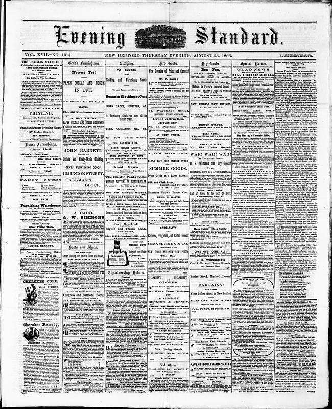 Evening Standard. August 23, 1866 Digital Commonwealth