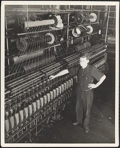 Dalton Woolen Mill (Sawyer Regan) twisting machine, 1939