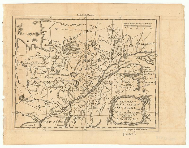 A new map of the province of Quebec in North America