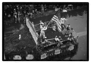 Boston Park Department Recreation Program float in a rainy parade