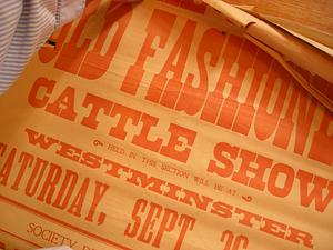 Old fashioned cattle show poster