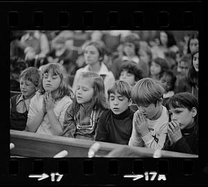 Orphan boys & girls at mass, Brighton