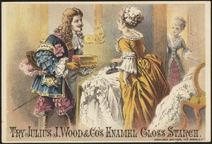 Try Julius J. Wood & Co's Enamel Gloss Starch.