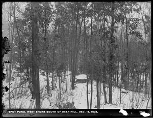 Distribution Department, Low Service Spot Pond Reservoir, westerly shore south of Deer Hill, Stoneham, Mass., Dec. 15, 1904