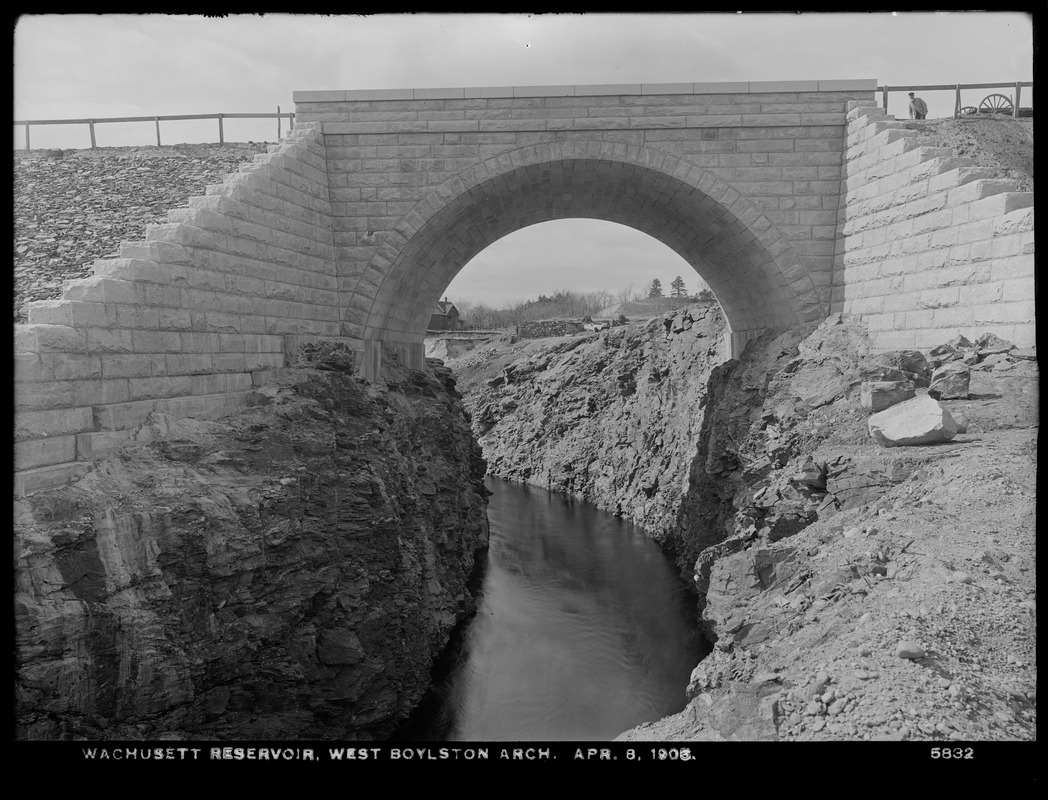 Wachusett Reservoir, West Boylston Arch, West Boylston, Mass., Apr. 8, 1905