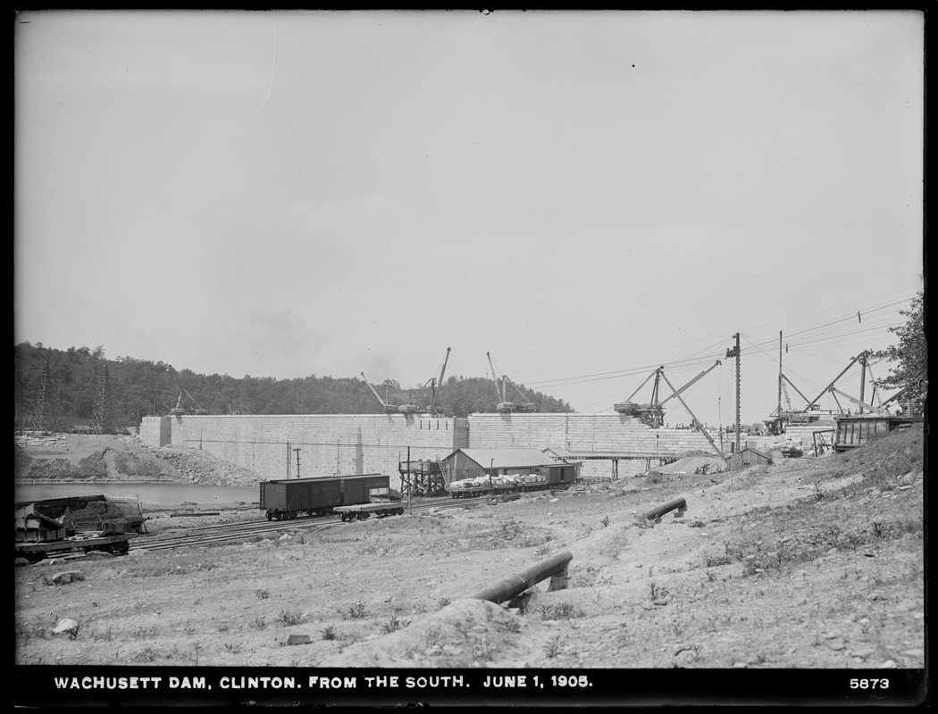 Wachusett Dam, from the south, Clinton, Mass., Jun. 1, 1905 - Digital ...