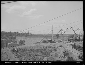 Wachusett Dam, from the northwest, Clinton, Mass., Jul. 3, 1905