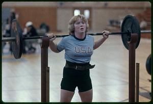 Women's "powerlifting" competition, Cambridge