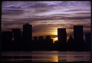 Sunrise over Charles River Basin & downtown, Boston