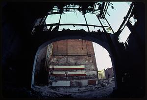 Theatre demolition in "Combat Zone", Boston