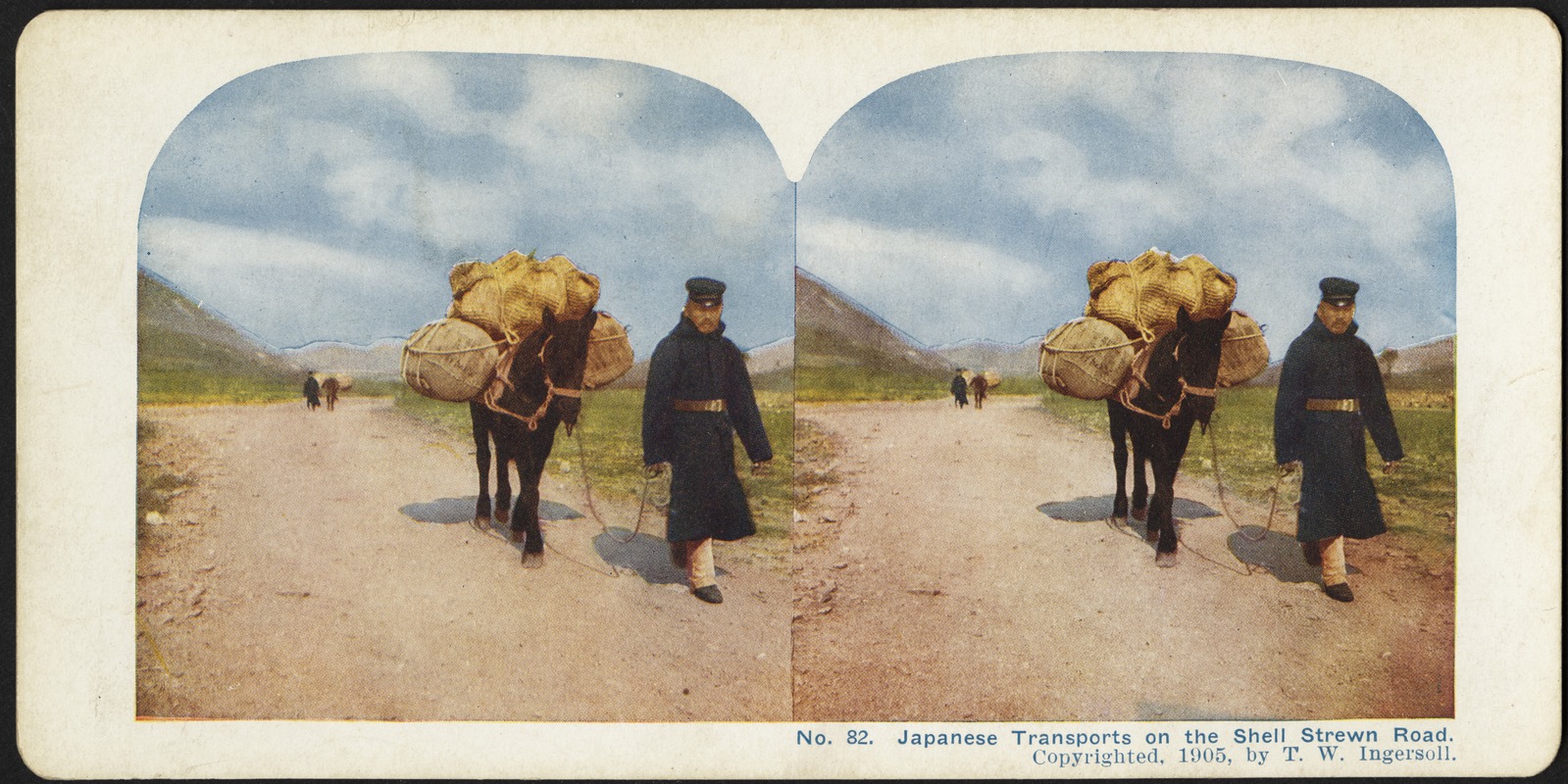 Japanese transports on the shell strewn road