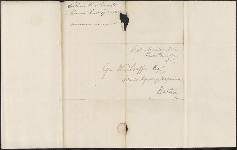 Calvin Averill to George Coffin, 17 October 1832