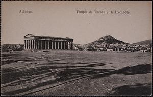 Athènes. Temple de Thésée et le Lycabète