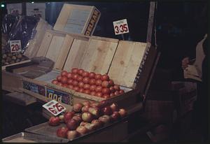 Apples and tomatoes for sale