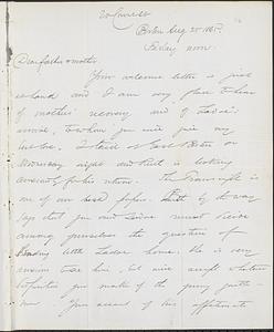 Letter from John D. Long to Zadoc Long and Julia D. Long, August 25, 1865