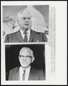 I.W. Abel (bottom, '64 file photo), who has nearly three decades in the labor movement, has unseated his one-time ally David J. McDonald (Top, '64 file photo) as president of the United Steelsworkers (USW), the union's international tellers announced 4/30.