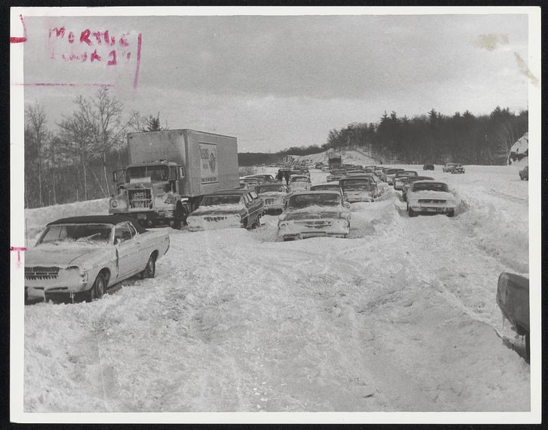 This was Route 128 in the Waltham-Weston area after the storm departed Monday afternoon.