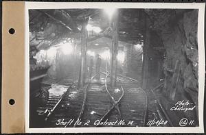 Contract No. 14, East Portion, Wachusett-Coldbrook Tunnel, West Boylston, Holden, Rutland, bottom of Shaft 2, Holden, Mass., Nov. 14, 1928