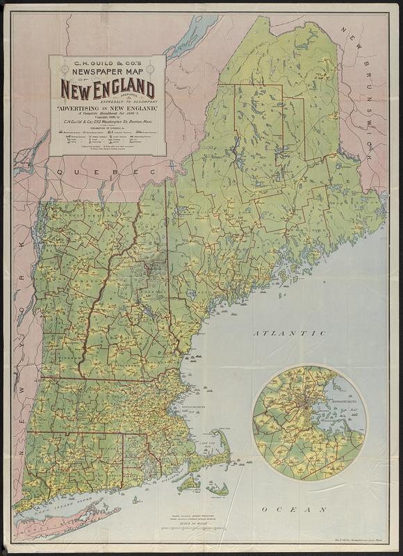 C.H. Guild & Co.'s newspaper map of New England