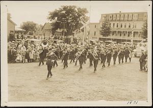 Pepperell Town Club Band on parade